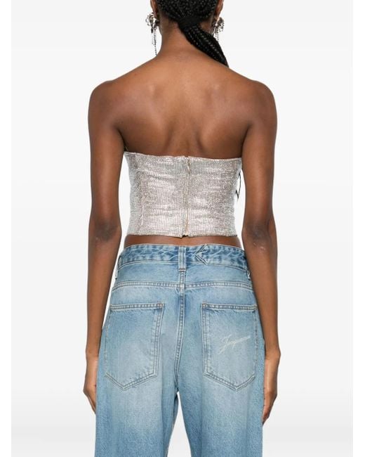 Corset À Ornements En Cristal GIUSEPPE DI MORABITO en coloris White