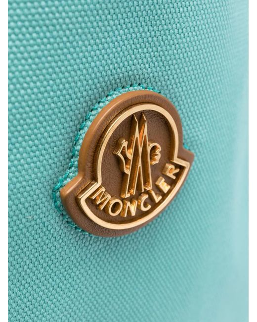 Moncler Blue Shopper Mit Logo-Patch