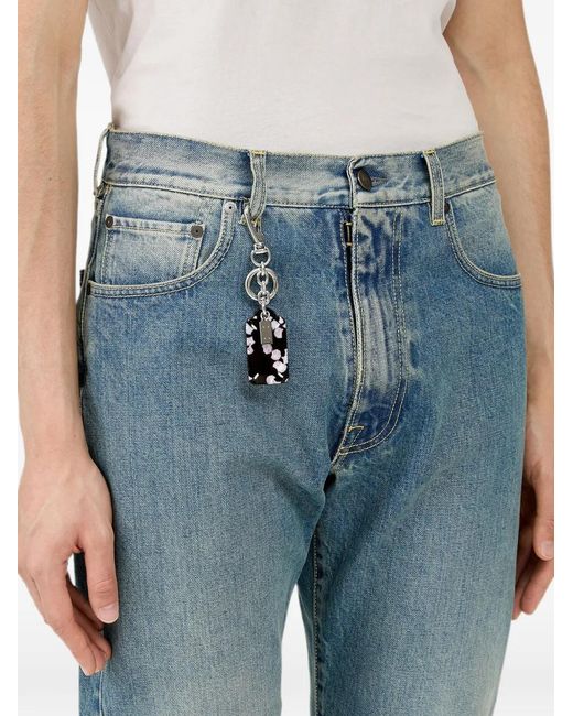 Maison Margiela White Double Tag Keyring Small