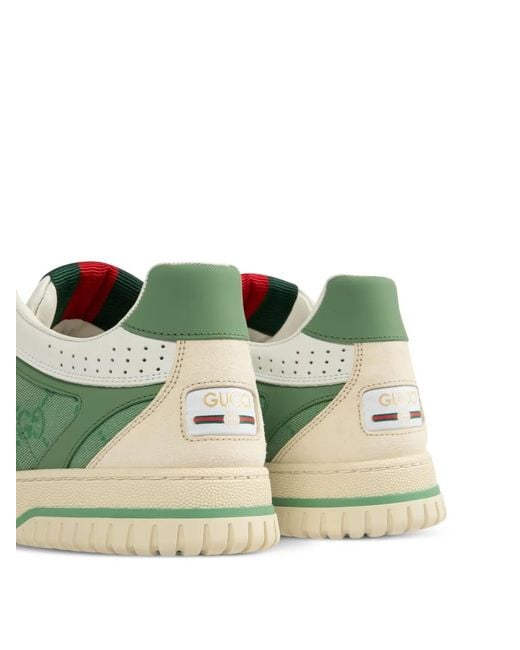 Gucci Green Re-Web Gg Canvas & Leather Sneaker for men