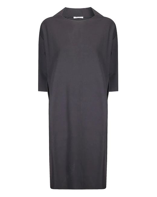 Robe Mi-Longue À Manches Courtes Stefano Mortari en coloris Gray