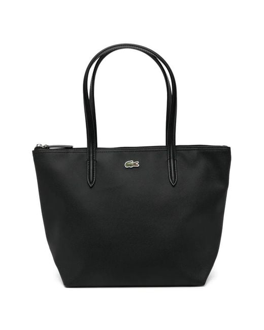 Lacoste Black Zipped Tote Bag