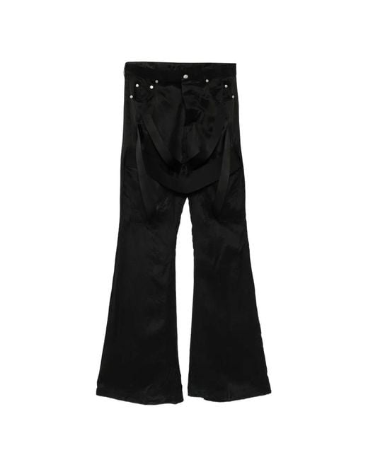 Rick Owens Black Megastrapped Bib Pants for men