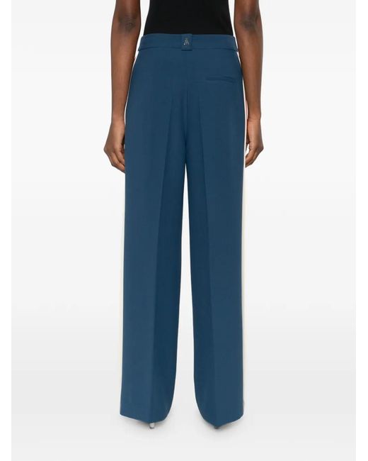 Patrizia Pepe Blue Striped Fluid Trousers