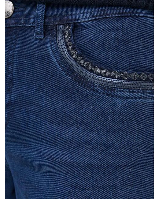 Mos Mosh Blue Embellished Pockets Jeans