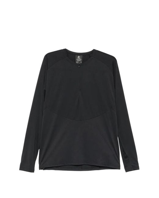 Hiking Patrol Black X Mammut Zip-Fastening Long-Sleeve Top for men