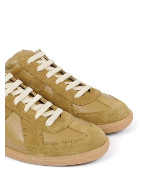 Maison Margiela Brown Replica Leather Sneakers for men