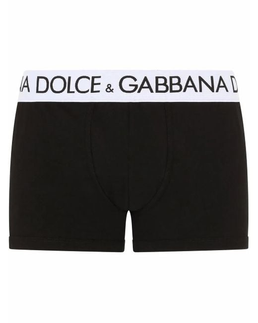 Dolce & Gabbana Black Logo-Waistband Boxer Briefs for men