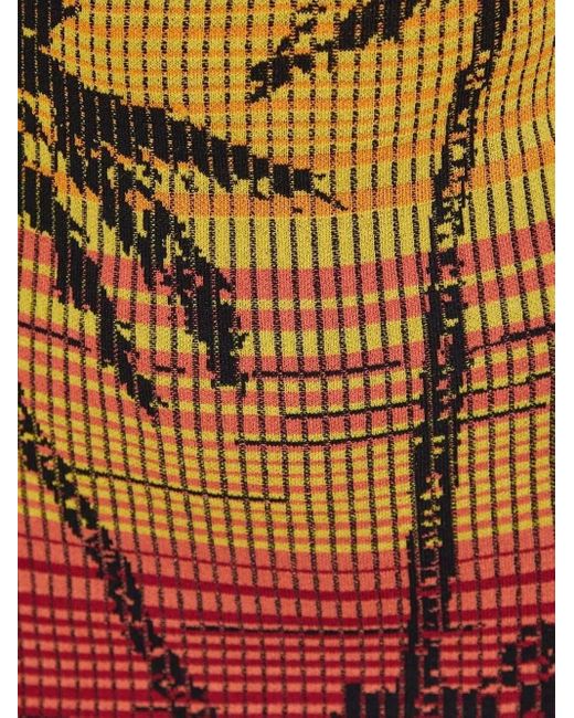 Desigual Red Palm-Tree Ombré Mini Dress