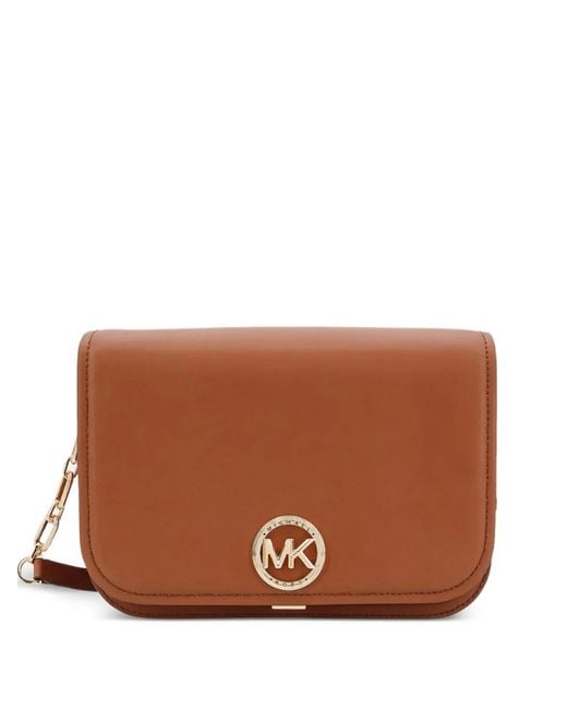 MICHAEL Michael Kors Brown Chain Detail Logo Shoulder Bag