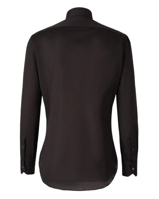 Fray Black Button-Fastening Shirt for men