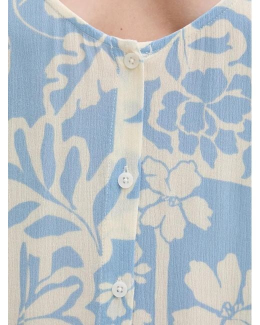 Rip Curl Blue Party Pack Floral-Print Button-Front Mini Dress
