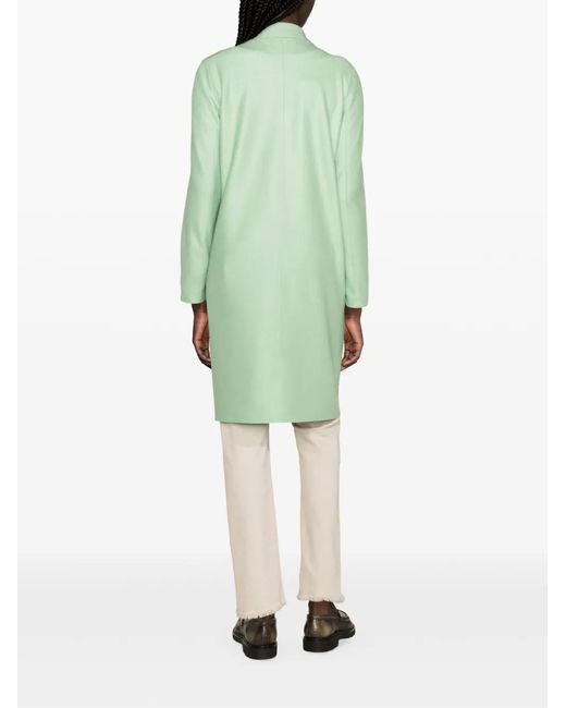 Harris Wharf London Green Single-Breasted Felted Coat