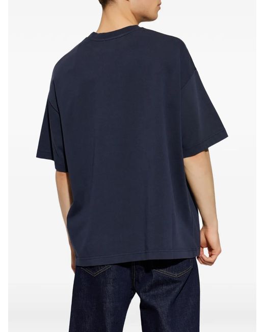 Casablanca Blue Logo-Print T-Shirt for men