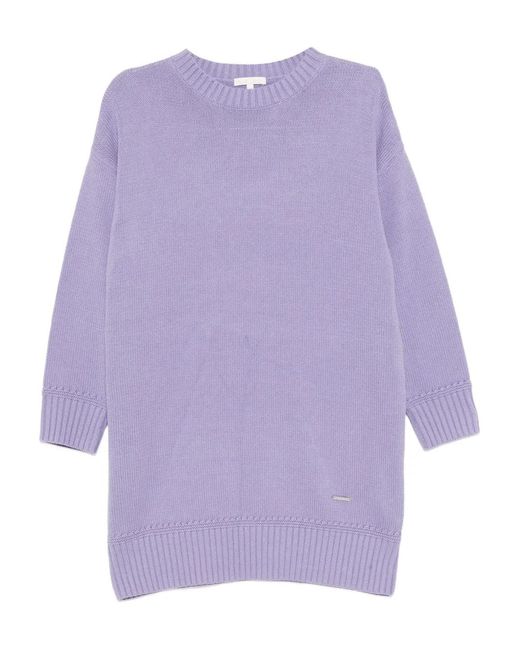 To b. by agnès b. Purple Logo-Plaque Dress