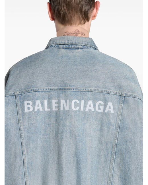Balenciaga Jack Met Logoprint in het Blue