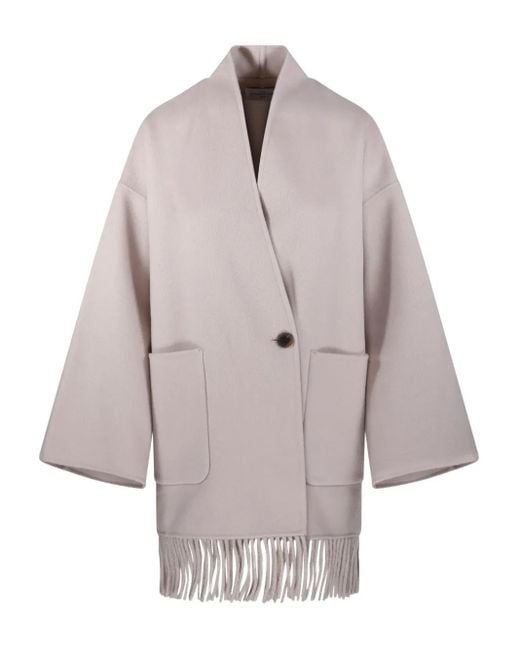 The Dynamis Studio Gray Fring-Edges Patch-Pocket Coat