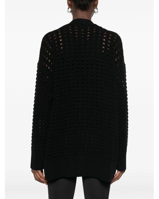 Nude Black Pullover Mit Lochstrickmuster