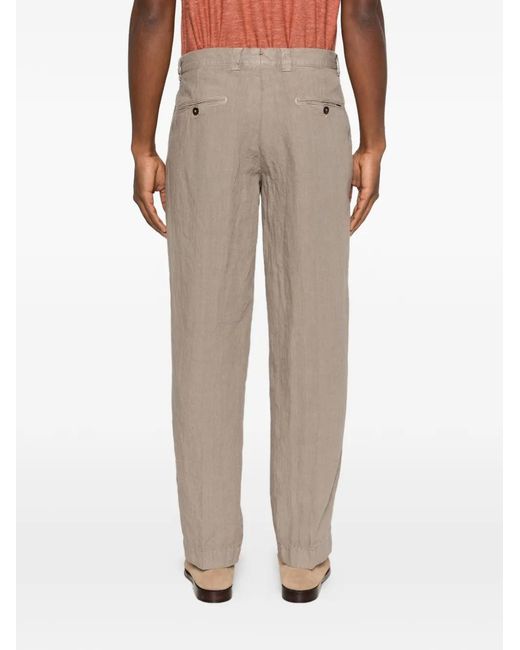 Berwich White Linen Trousers for men