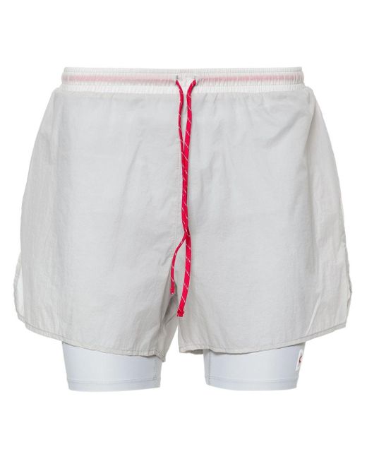 District Vision White Layered Ripstop Trail Shorts for men