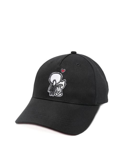 Karl Lagerfeld Black Ikon Valentine Baseball Cap