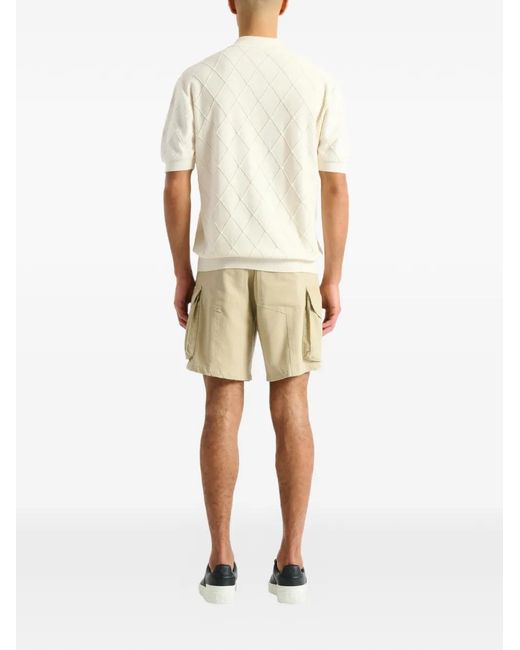 Balmain White Vintage Knit Polo for men