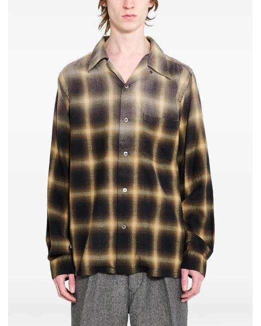 TAIGA TAKAHASHI Black Plaid Shirt for men
