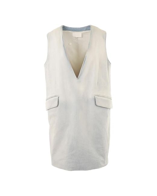 MM6 by Maison Margiela White Denim Dress