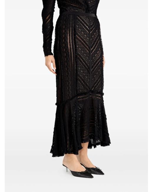 Cinq À Sept Black Maceio Ruffled Skirt