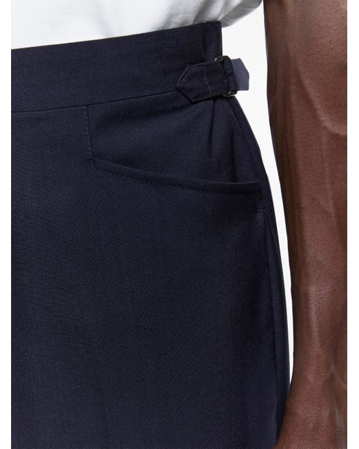 Fursac Blue Wool Tapered Trousers for men
