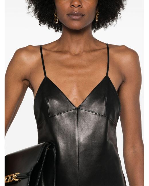 Saint Laurent Backless Slip Dress in Black Lyst UK