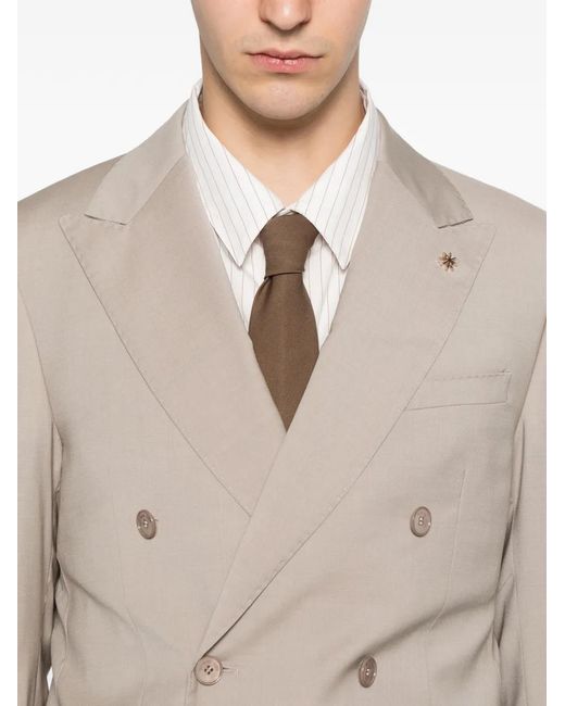 Manuel Ritz White Double-Breasted Suit for men