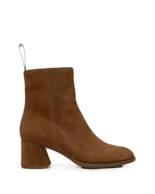 Camper Brown Kora Suede Ankle Boots