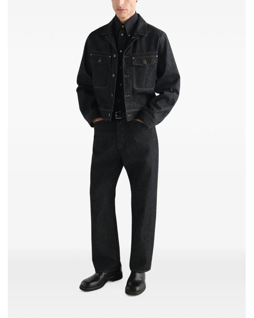 Lemaire Black Trucker Jacket for men