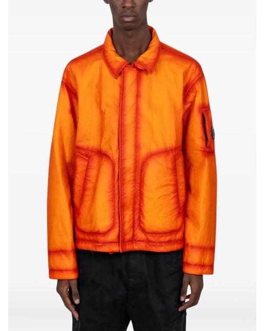 C P Company Feltro Bi-Film quilted-panel jacket in Orange für Herren