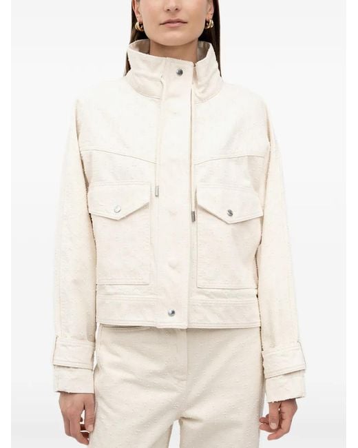 Boss Natural Textured Drawstring Jacket