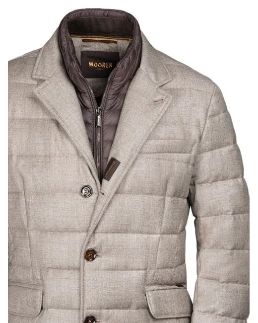 Moorer Gray Nomos Padded Jacket for men