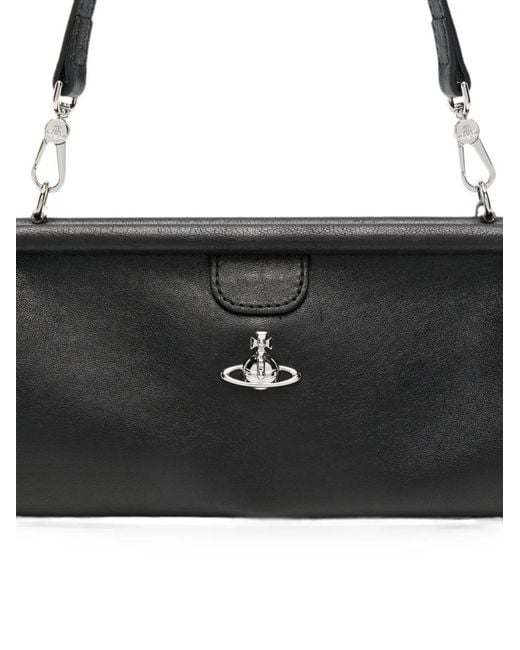 Vivienne Westwood Black Jane Orb-Plaque Tote Bag