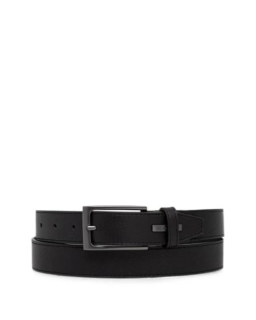 Trussardi Black Logo-Plaque Belt for men
