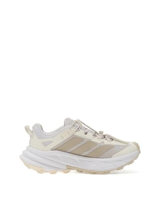 Adidas White Three-Stripe Freehiker Sneakers