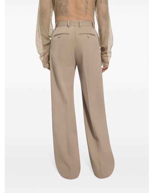 Dolce & Gabbana Natural Straight-leg Wool Trousers for men