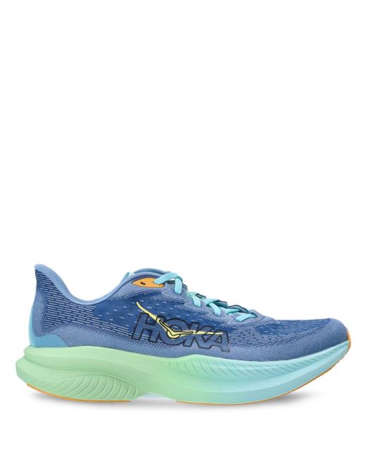 Hoka One One Blue Mach 6 Canvas Sneakers for men