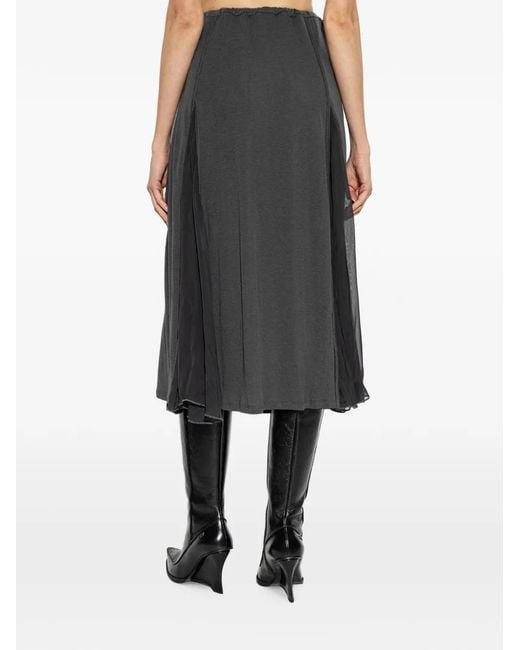 DIESEL Black Midi Skirt