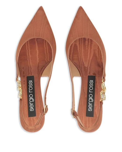 Sergio Rossi Brown 50Mm Sea Scale Pumps