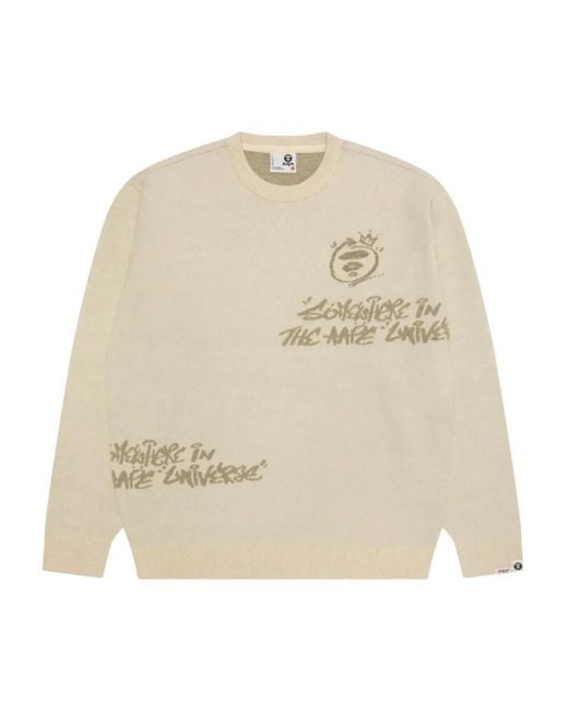 Jersey con cuello redondo Aape By A Bathing Ape de hombre de color Natural