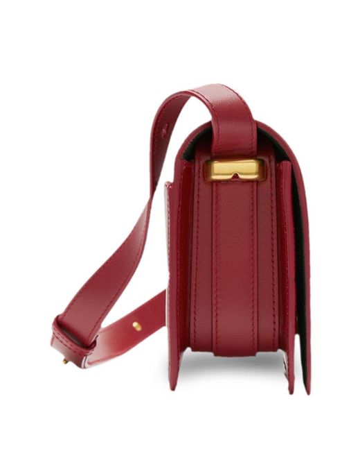 Burberry Red Snip Leather Shoulder Bag