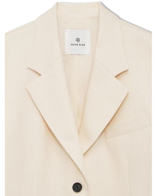 Anine Bing White Sara Notched-Lapels Vest