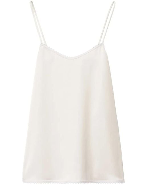 Fabiana Filippi White Satin Cami Top