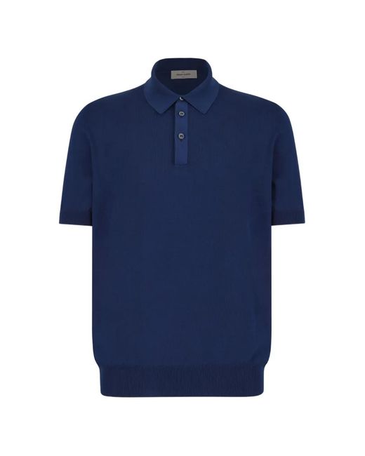 Gran Sasso Blue Buttoned Polo Shirt for men