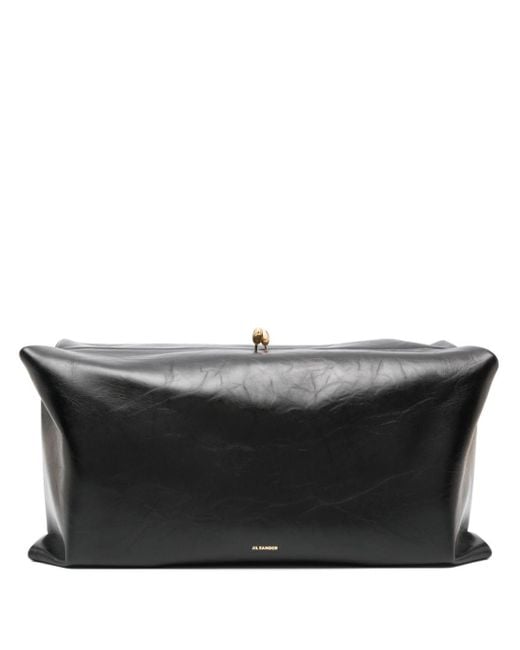 Jil Sander Black Goji Pillow Clutch Bag
